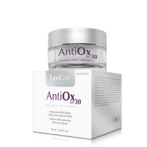 Envase AntiOx SPF 30 crema facial antioxidante con protección solar alta