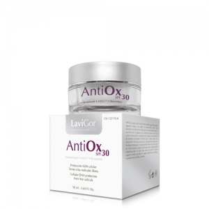 Envase AntiOx SPF 30 crema facial antioxidante con protección solar alta
