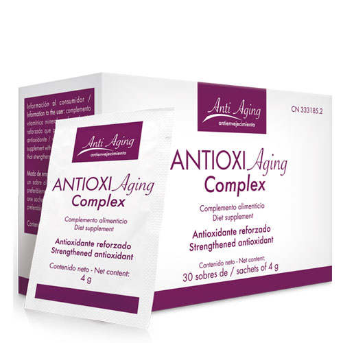 Estuche Antioxi Aging, suplemento antioxidante de amplio espectro.