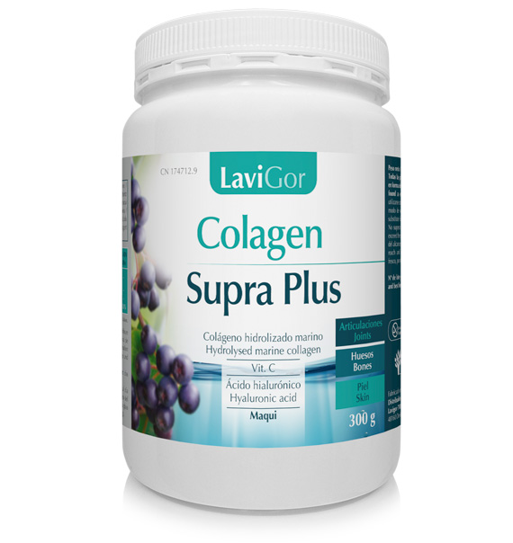 Colagen Supra plus Laboratorios lavigor colageno hidrolizado marino con ácido hialurónico vitamina C maqui
