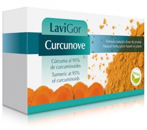 Envase Curcunove de Lavigor, suplemento de cúrcuma con activos con propiedades biológicas