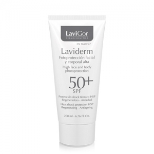 Envase Laviderm Fotoprotección facial y corporal alta 50+ SPF