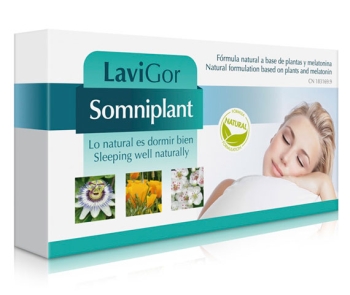 Caja de cápsulas Somniplant para favorecer el descanso.