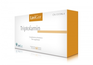 Caja de cápsulas de Triptifamin para la formació de serotonina y melatonina